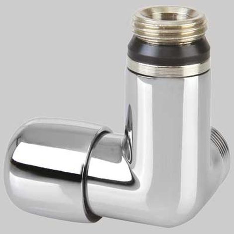 Bouclier de verrouillage à angle gauche Cuivre, Multicouche et Connexion Pe-X "Dafne" Chrome 1/2" - 24X1.5