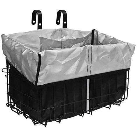 Panier avant pour vélo électrique pliable, sac en PU imperméable avec housse en filet pour animaux, installation facile sur guidon (1/4)