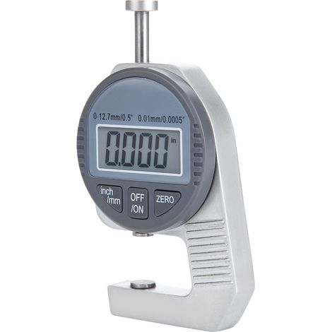 Digitales LCD-Display, prozentuale Dickenmessung 0–12,7 mm / 0,5 Zoll, 0,01 mm / 0,0005 Zoll, flacher Messkopf (1/5)