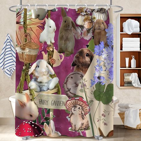 Rideau de douche imperméable en polyester 180x180 cocooning voile de douche pour solution pour angle difficile (1/5)