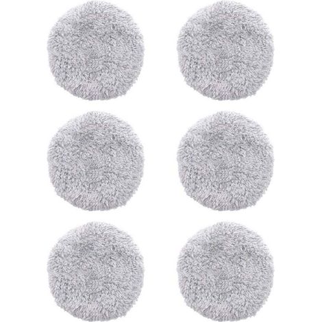 Set of 6 washable replacement pads for HOBOT 168/188, microfiber pads, reusable accessories, gray, 6 units - DPZO, from DEBUN (1/4)