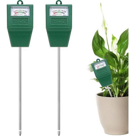 Set mit 2 Bodenfeuchtemessgeräten, Bodentestern, Gartenbau-Feuchtemessgeräten, Bodenfeuchtemessgeräten für Pflanzen (keine Batterien erforderlich) (1/5)