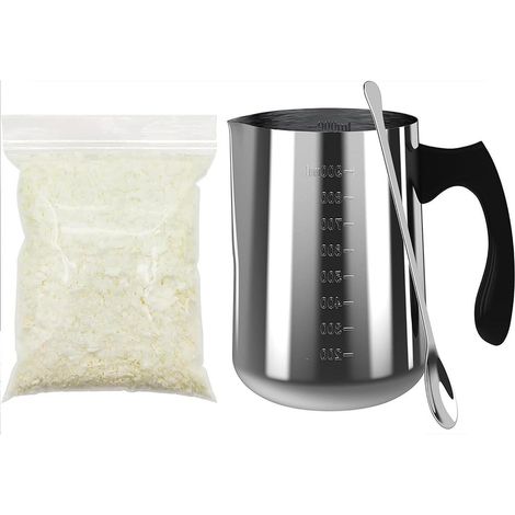 Kerzenwachs Schmelztopf 900ml mit Sojawachs 350g, tropffrei (1/5)