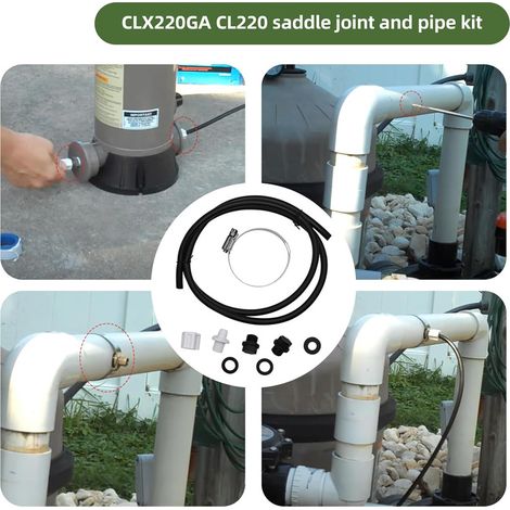 2 kits collier de serrage CLX220GA – 4 pièces + bouchon de vidange SPX1700FG – Raccord pour chlorinateur (1/5)