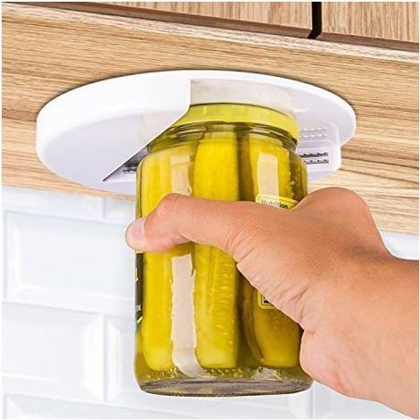 ®RisingFF Ouvre-bocal en verre pour l'arthrite, ouvre-couvercle de comptoir d'armoire de cuisine, petit porte-outils (1/3)