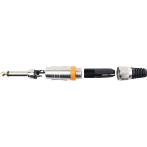 Prise Jack 6.3 mm - Finition Mono Asymétrique - Décharge De Traction Intégrée - Pour Câbles Audio Instrumentaux - Lot De 5 (1/3)