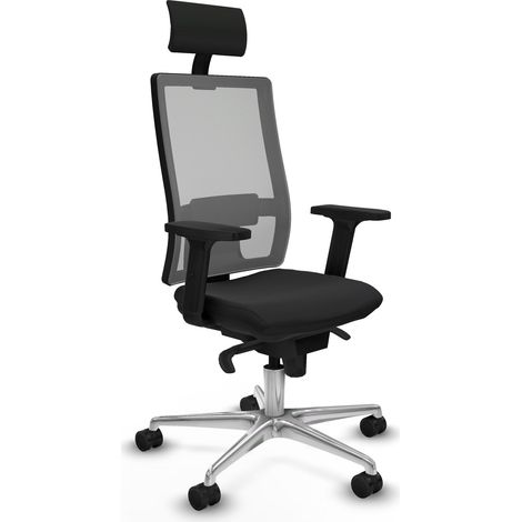 Silla de oficina piqueras y crespo Horna negro acero (1/5)
