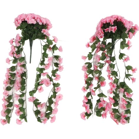 2 künstliche lila Hängeblumen/Pflanzen (1/5)