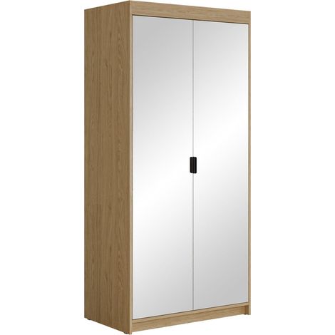 Armario Novduni 114, Roble, 191x90x53cm, Puertas de armario: Con bisagras, Número de estantes: 0 (1/4)