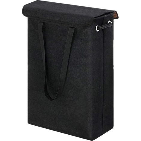 Cesto ropa sucia 45 litros, cesto ropa tapa, cesto ropa sucia portátil Cesto ropa estrecho, cesto ropa angosto cesto plegable ropa sucia, gris (1/5)