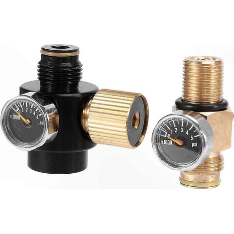 Régulateur de pression pour bouteille d'air comprimé haute pression avec vanne à goupille pour raccord M18x1,5 à 300 bars (1/5)