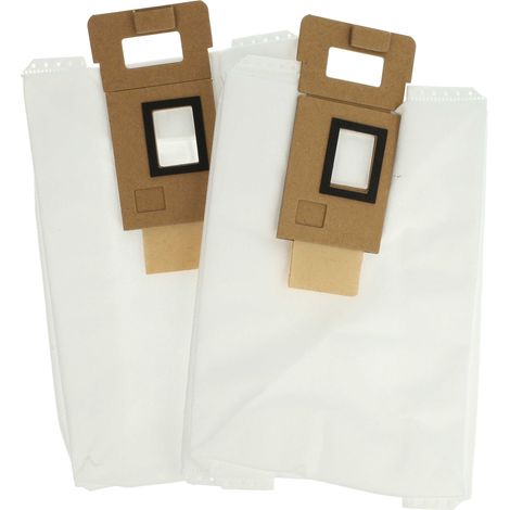 vhbw 2x Sacs compatible avec Roborock S7, S7 Plus, T7S, T7S Plus aspirateur - microfibres non tissées, 24cm x 16cm blanc