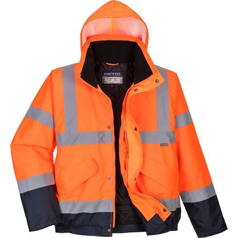 Blouson Hv Bicolore Farbe: Orange/marine Größe L - Portwest