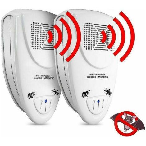 Lot de 2 répulsifs à ultrasons pour chauves-souris – Débarrassez-vous des chauves-souris en 72 heures