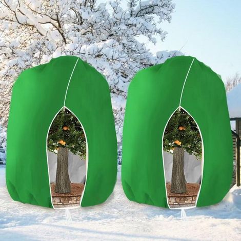 Housses de protection hivernale pour plantes, 2 pièces 250x360cm vertes (1/5)