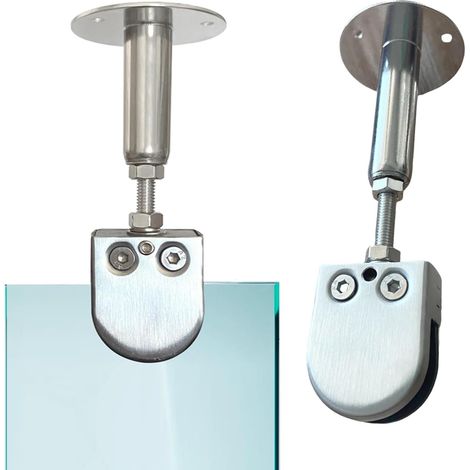 Barre de support réglable pour porte douche en verre sans cadre (1/5)