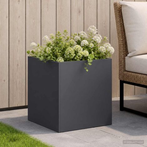 vidaXL Macetero de Jardín Gris antracita 35 x 35 x 35 cm (1/5)