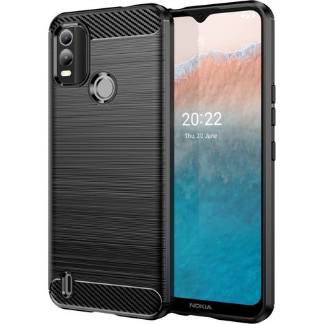 Funda para Nokia C21 Plus 4G, Karbon, negra (1/5)