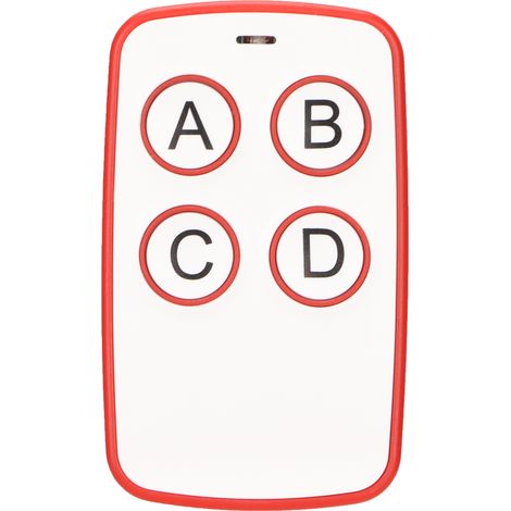 Télécommande sans fil 4 boutons AKK210605, interrupteur relais pour porte de garage, voiture, lampes LED (rouge) (1/5)