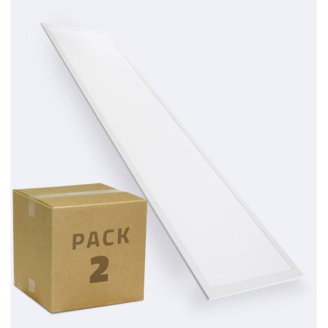 Panel LED 120x30 cm 40W 4800 lm Solid No Flicker 4000K Blanco Neutro Pack de 2 (1/4)