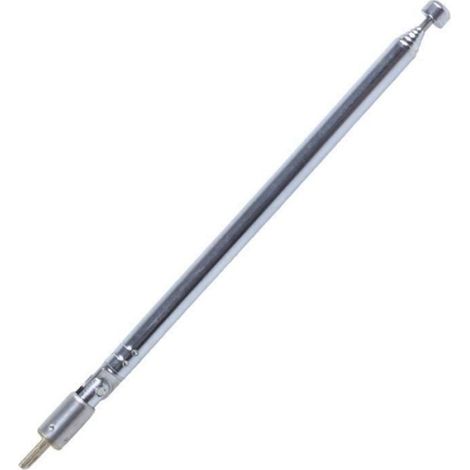Antenne telescopique pour Radio TV Design de 6 sections 49cm 19.3 (1/4)