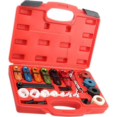 Ensemble d'outils de démontage de climatiseur de voiture, 22 pièces, extracteur de tuyau de démontage, filtre à huile moteur, ligne en plastique (1/5)