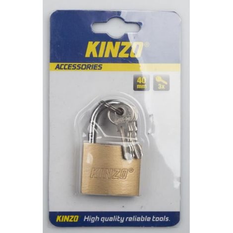 Cadenas - 40 mm - Laiton - À Clé - Utilitaire - Gris - 1 Pièce