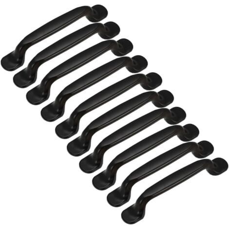 10 Pièces Poignée Meuble Noires, Poignée Entraxe 128mm,Poignée De Meuble En Alliage Aluminium, Pour Meuble, Tiroir, Armoire, Commode, Placard De Cuisine Et Chambre (1/5)