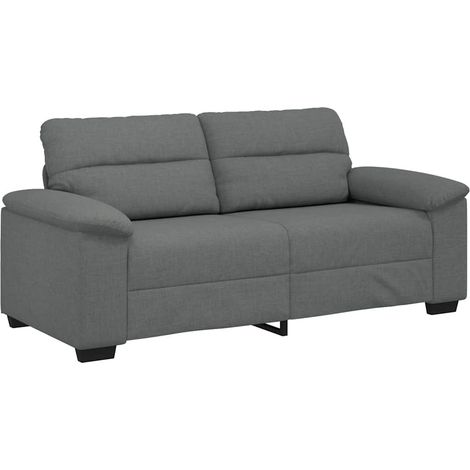 Canapé Sofa à 2 places gris foncé 180x81x84 cm tissu (1/5)