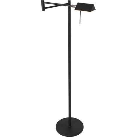 Lámpara de pie - negro - Retina - vidrio metal - lámpara de (1/4)