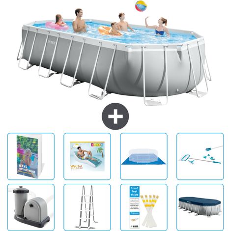Prism Frame Pool Oval - 610x305x122 cm - 9-teilig S618 (1/4)