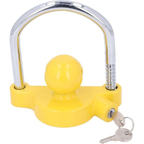 Verrou de sécurité D'attelage de Remorque, Verrou D'attelage à Boule Robuste en Forme de U, avec 11 Positions de Verrouillage, 2 Clés de Rechange, pour Camping-Cars, Remorques et (1/5)