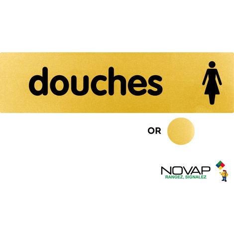 Plaque de porte douches femmes - Classique or 170x45mm - 4491646