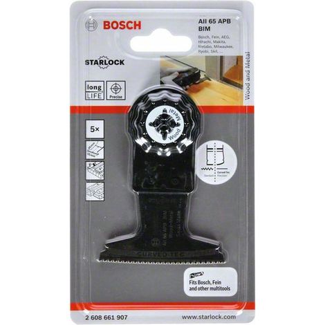 Bosch BIM Tauchsägeblatt AII 65 APB Wood and Metal, 40 x 65 mm 5 Stk