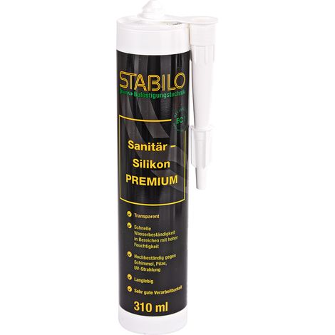 Stabilo PREMIUM Sanitär-Silikon transparent 310ml (1/3)