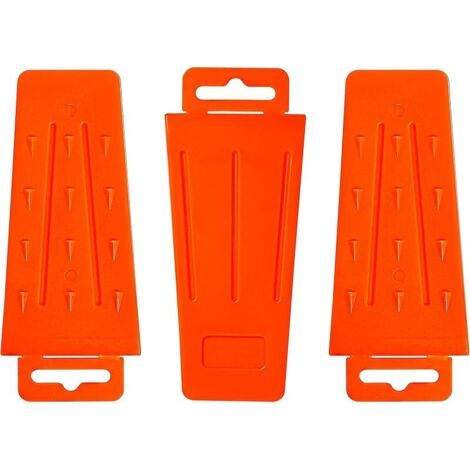 Pair Coins d'abattage 14cm, Outils de Coupe d'arbre en Plastique de pour Guider la stabilisation de l'arbre, Ensemble de Fournitures d'abattage de Coin de tronçonneuse,Lot de 3 (1/5)