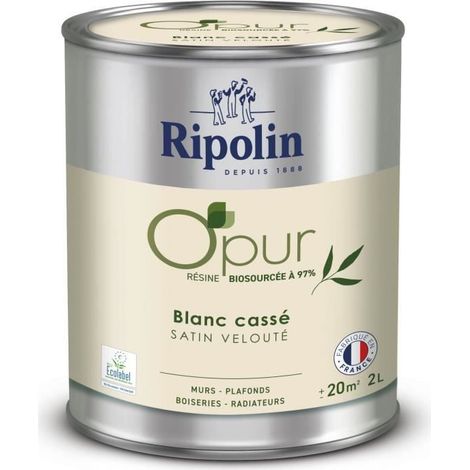 Ripolin O'PUR Innendispersion Farbe in gebrochenem Weiß, satinierte Oberfläche