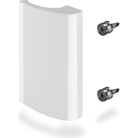 4er Pack - Balkontürgriff SEJA 82 x 52,5 x 20 mm BA 48 mm Aluminium Verdeckte Verschraubung weiß