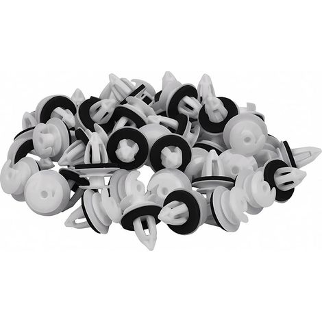 BRAVIX Clips De Fixation De Voiture 60pcs, Clips De Garniture De Porte Universels, Garniture De Pare-Chocs, Rivets En Plastique Avec Coussinets En Mousse, Adaptés à Diverses Voitures