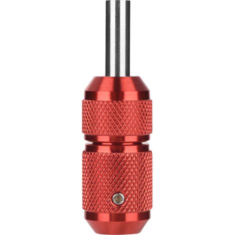 Poignée professionnelle pour machine à tatouer 22mm en alliage d'aluminium, tube en acier inoxydable pour barre d'aiguille rouge (1/5)