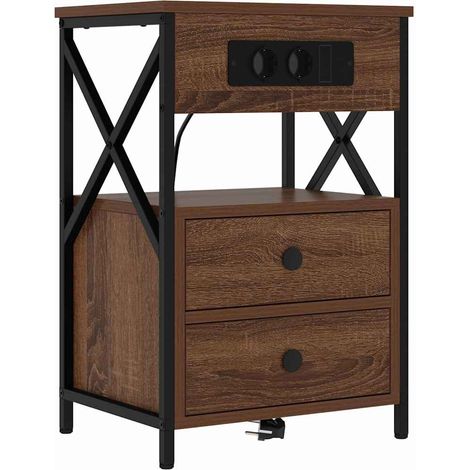 Maison Exclusive - Armadio da Notte con cassetto Rovere Marrone 40 x 31 x 60 cm