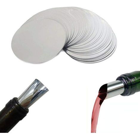 Lote de 20 vertedores de vino en aluminio plateado (1/5)