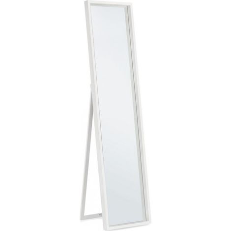 Specchio da terra con cornice in legno "Tiziano" -Bianco / 40 X 170 (1/5)