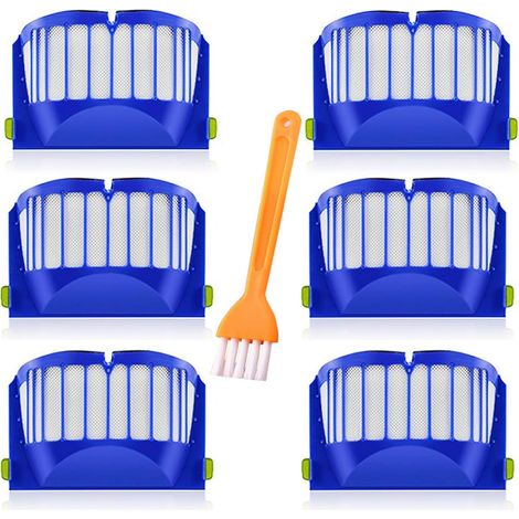 6Pcs Filtre pour iRobot Roomba 600 604 605 606 610 612 614 615 616 620 621 626 627 630 631 632 639 640 650 651 660 669 670 671 672 675 676 680 681 685 687 689 690 691 692 694 696 697 698 (1/4)