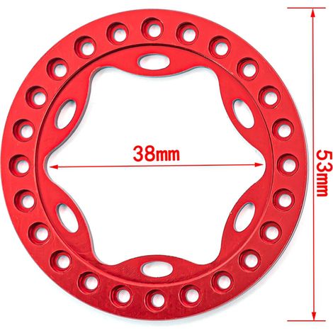 Anneau de remplacement de jante de roue RC Beadlock, 4 pièces, Compatible avec les jantes de voiture 1/10 TRX4 SCX10 90046 90047 de 1,9 pouces (1/5)