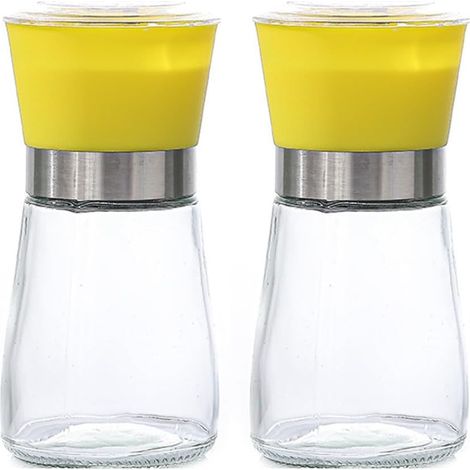 Moulin à poivre manuel en acier inoxydable avec récipient verre (1/5)