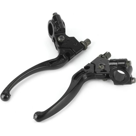 Paire de leviers d'embrayage de moto universels poignée de frein à tambour pour Dirt Bike ATV avec guidon de 22mm (1/5)