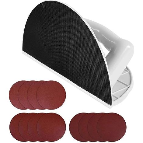 Ponceuse d'angle pour cloisons sèchesoutil de ponçage d'angle avec 12 disques auto-agrippants de 23 cm pour murs et angles (1/5)