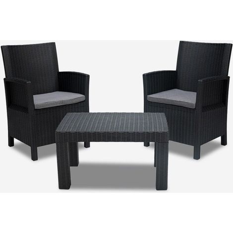 Set Gartenmöbel 2 Sessel Kissen und Tisch Tropea Grand Soleil