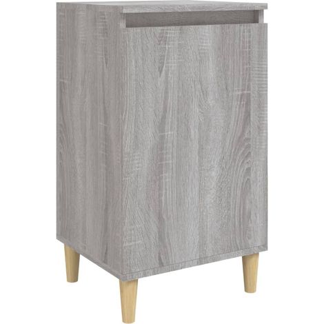 Comodino con vano con anta 40 x 35 x 70 cm multistrato grigio DEC034637